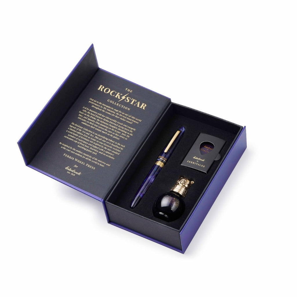 Caixa Rockstar com caneta e tinta