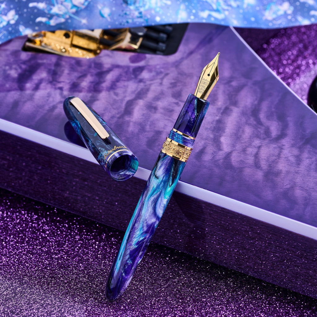 Caneta-tinteiro Estie Rockstar em acrílico violeta