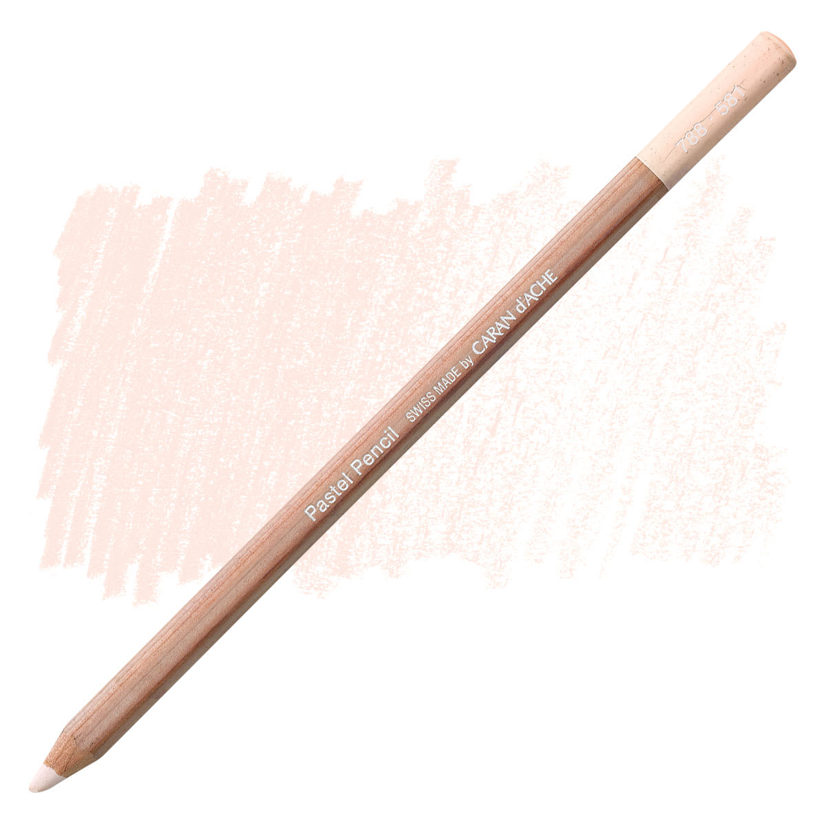 Lápis pastel Caran d’Ache 581 - Pink White - unidade avulsa
