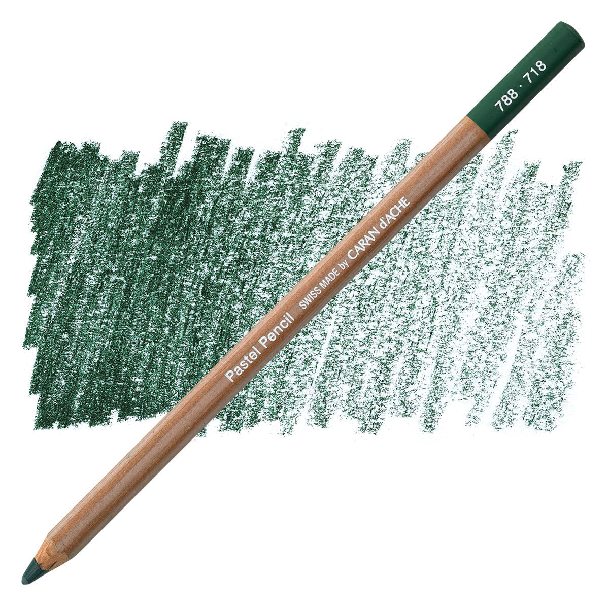 Lápis pastel Caran d’Ache 718 - Mid Phthalo Green - unidade avulsa
