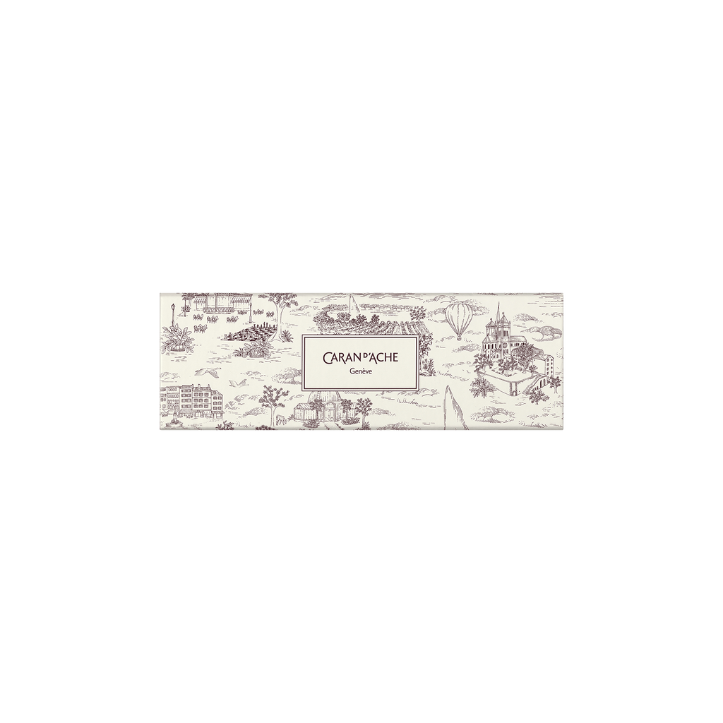 Caran d’Ache Toile de Jouy — Caneta Esferográfica 849 Burgundy — Bordô