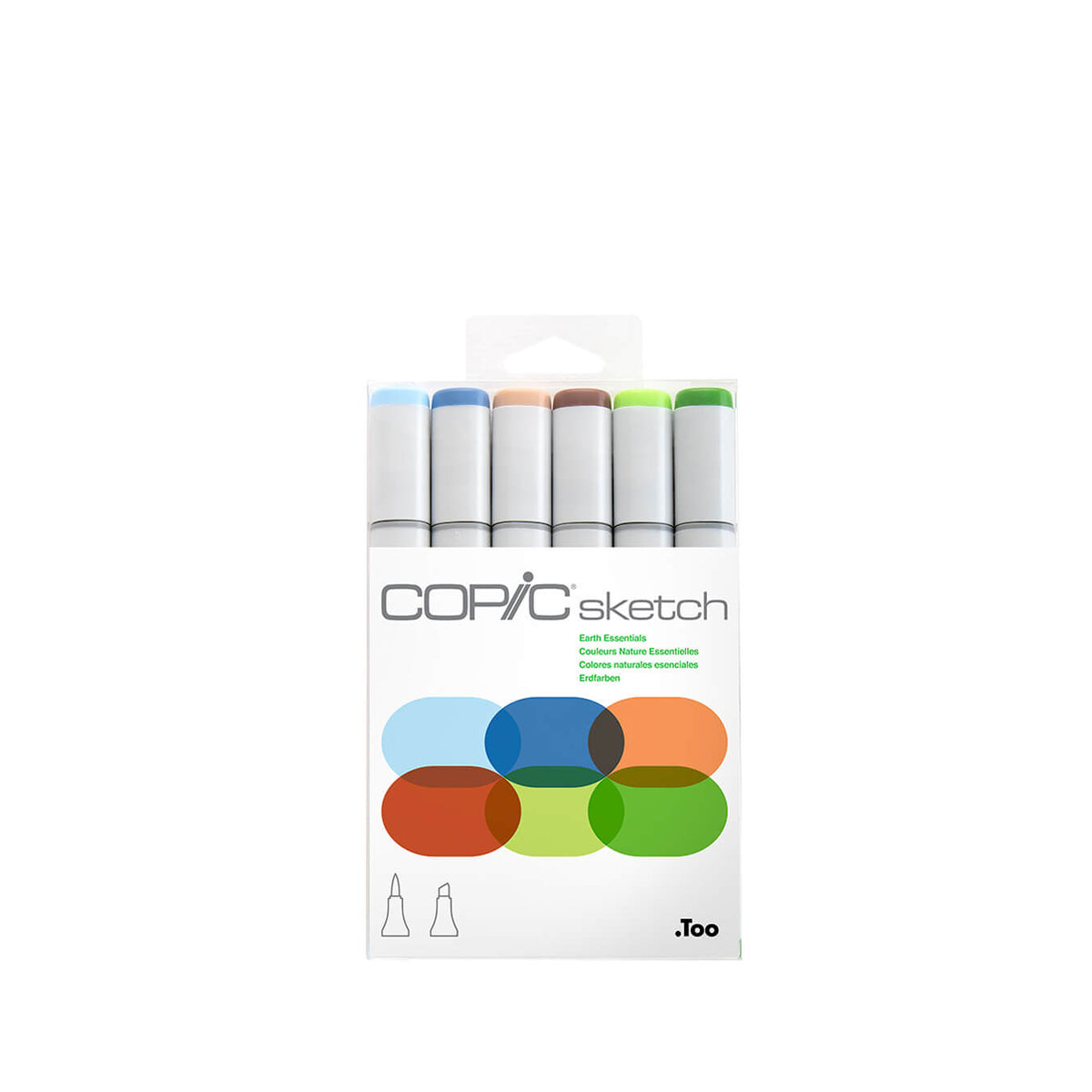 Kit Marcadores Copic Sketch Earth Essentials - 6 cores