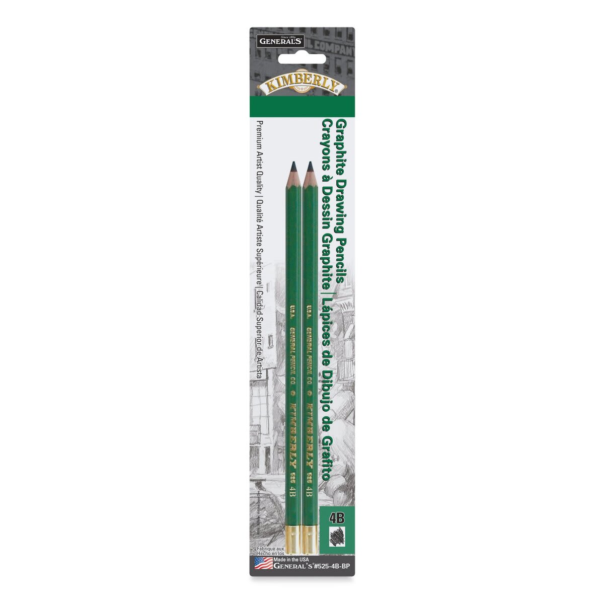 General's Kimberly Graphite Pencil - 4B, Pkg of 2