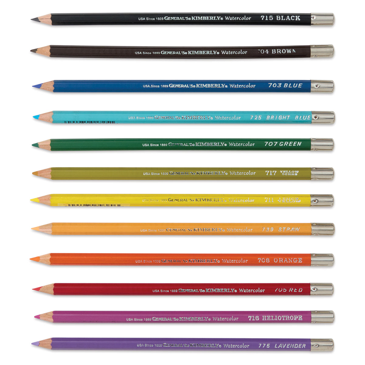 General's Kimberly Watercolor Pencil Set - Assorted Colors, Set of 12