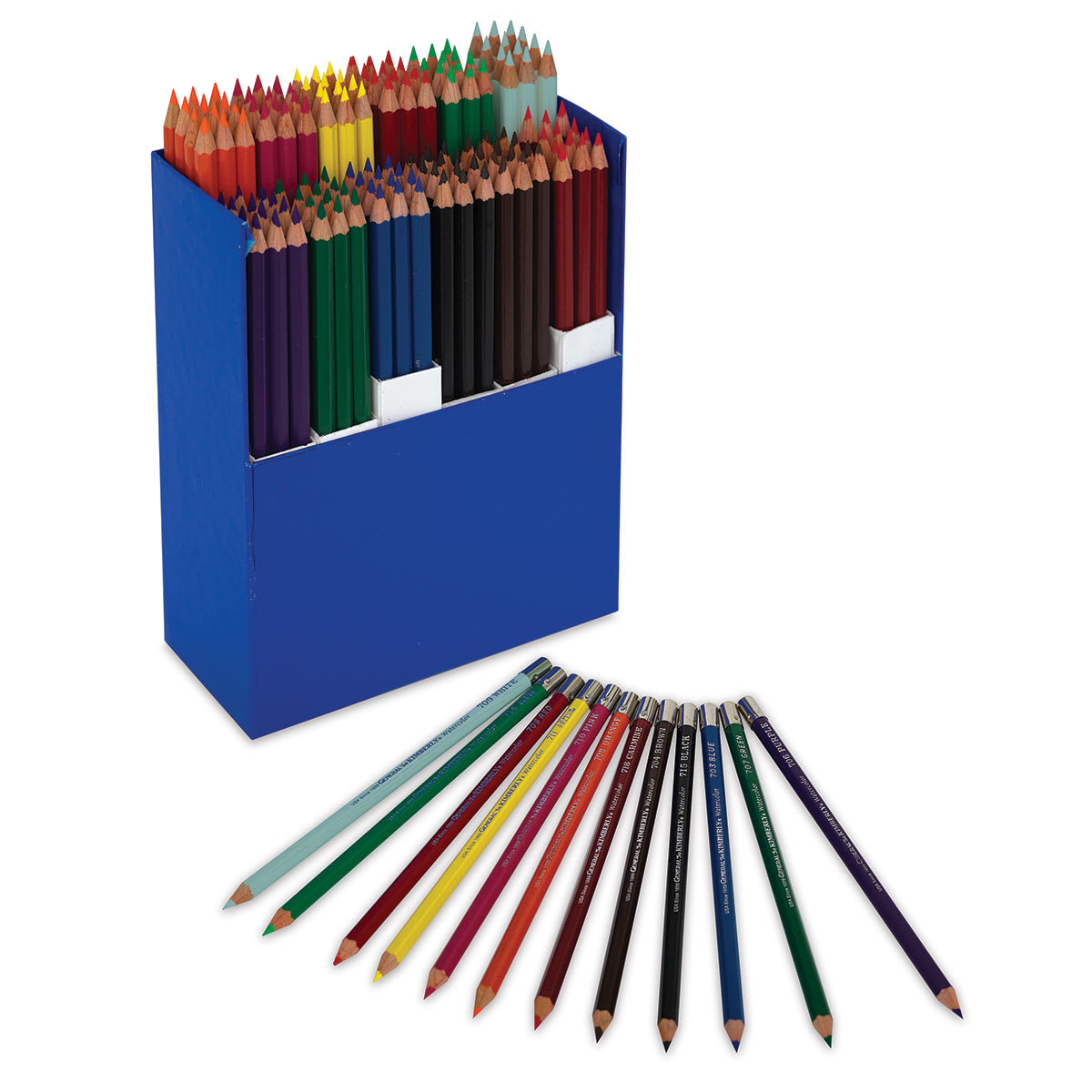 General's Kimberly Watercolor Pencil Set - Assorted Colors, Classroom Pack, Set of 144