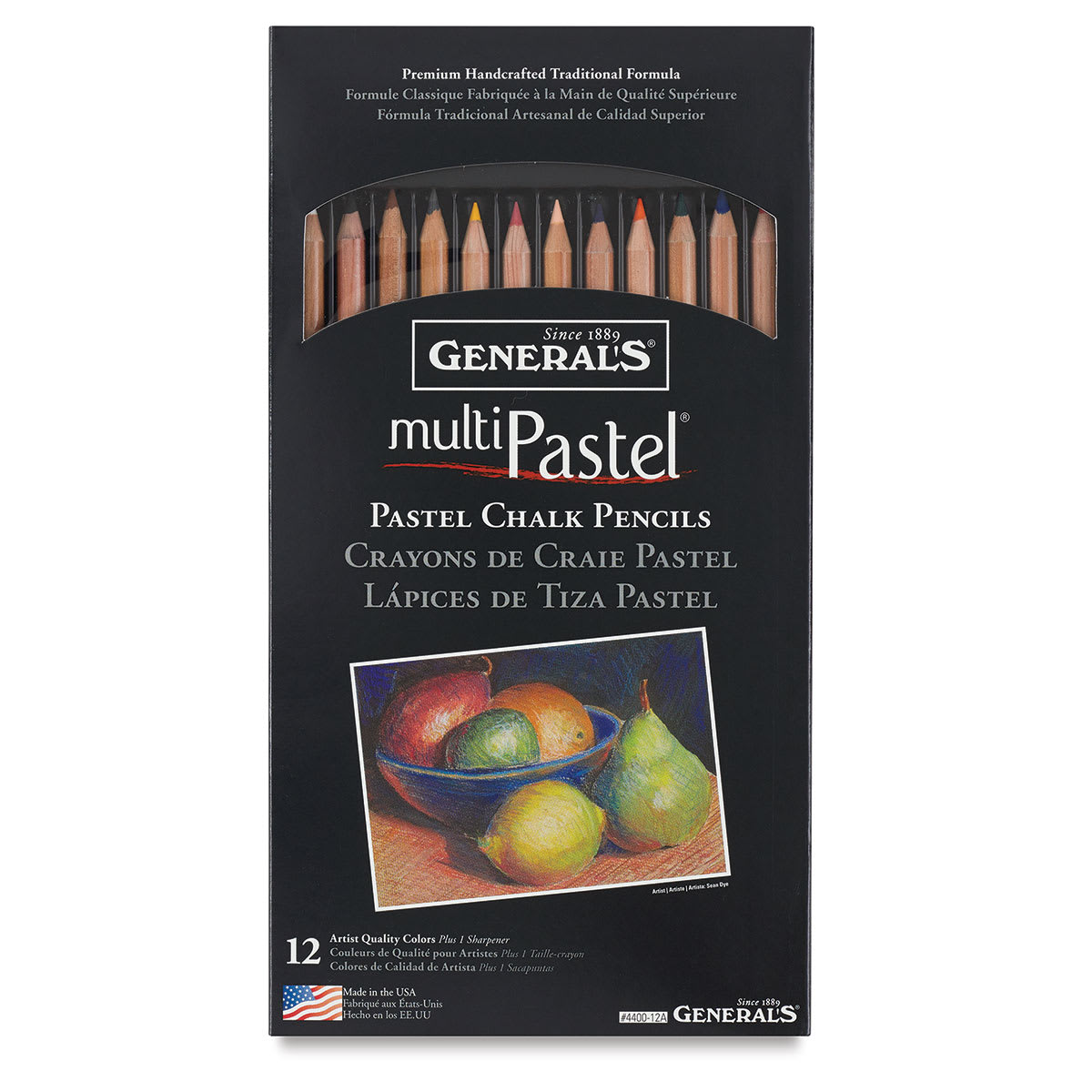 12 lápis de cores sortidas + apontador