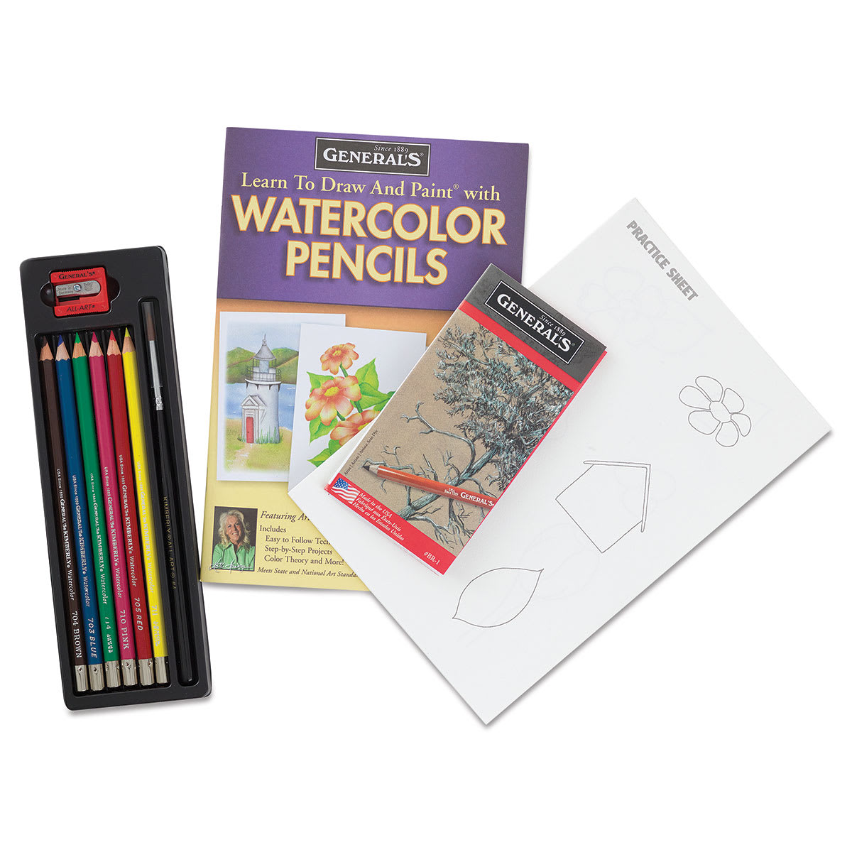 General's Kimberly Watercolor Pencil Set - Learn to Draw and Paint Set