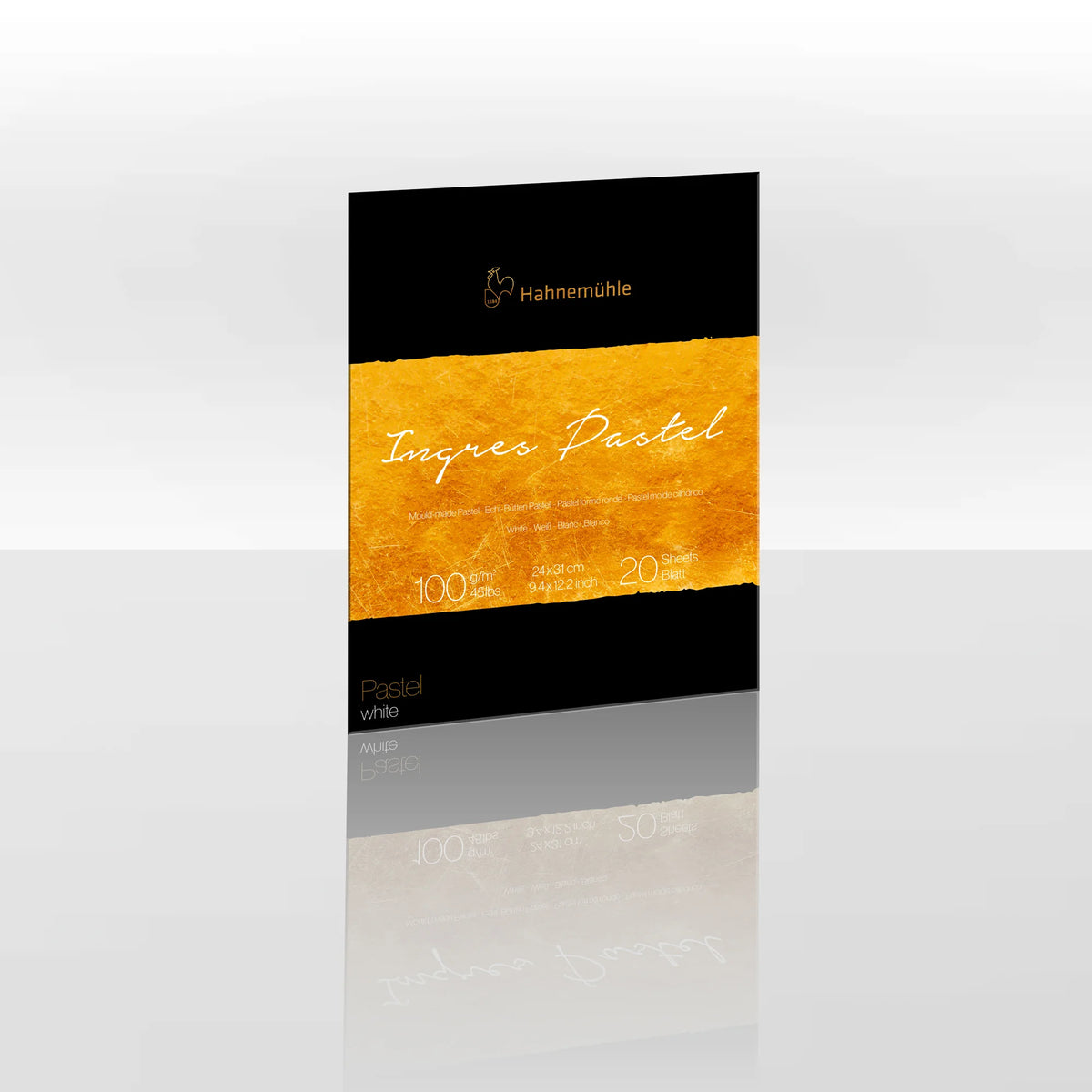 Bloco Hahnemühle The Collection Ingres/Pastel Branco 24 × 31 cm • 20 folhas