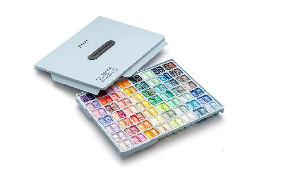 Tinta Guache HIMI 112 Cores 12 ml – Estojo Azul – YSF237