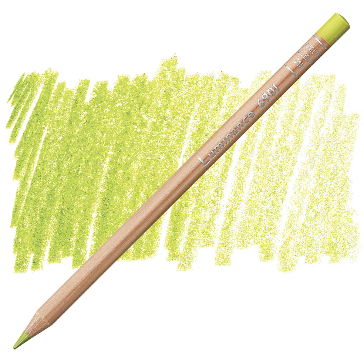 Luminance 6901 015 - Olive Yellow: lápis e amostra da cor