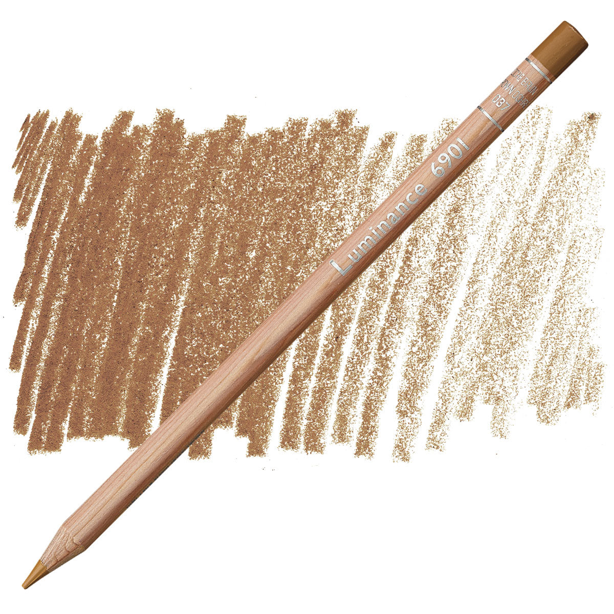Luminance 6901 037 - Brown Ochre: lápis e amostra da cor