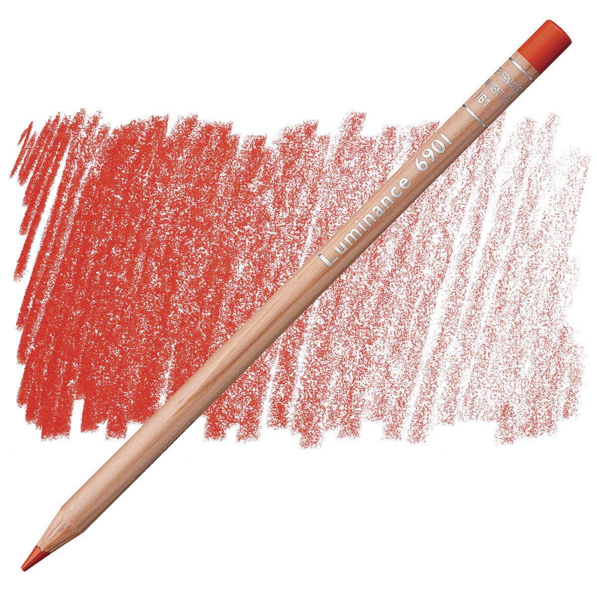 Luminance 6901 061 - Permanent Red: lápis e amostra da cor