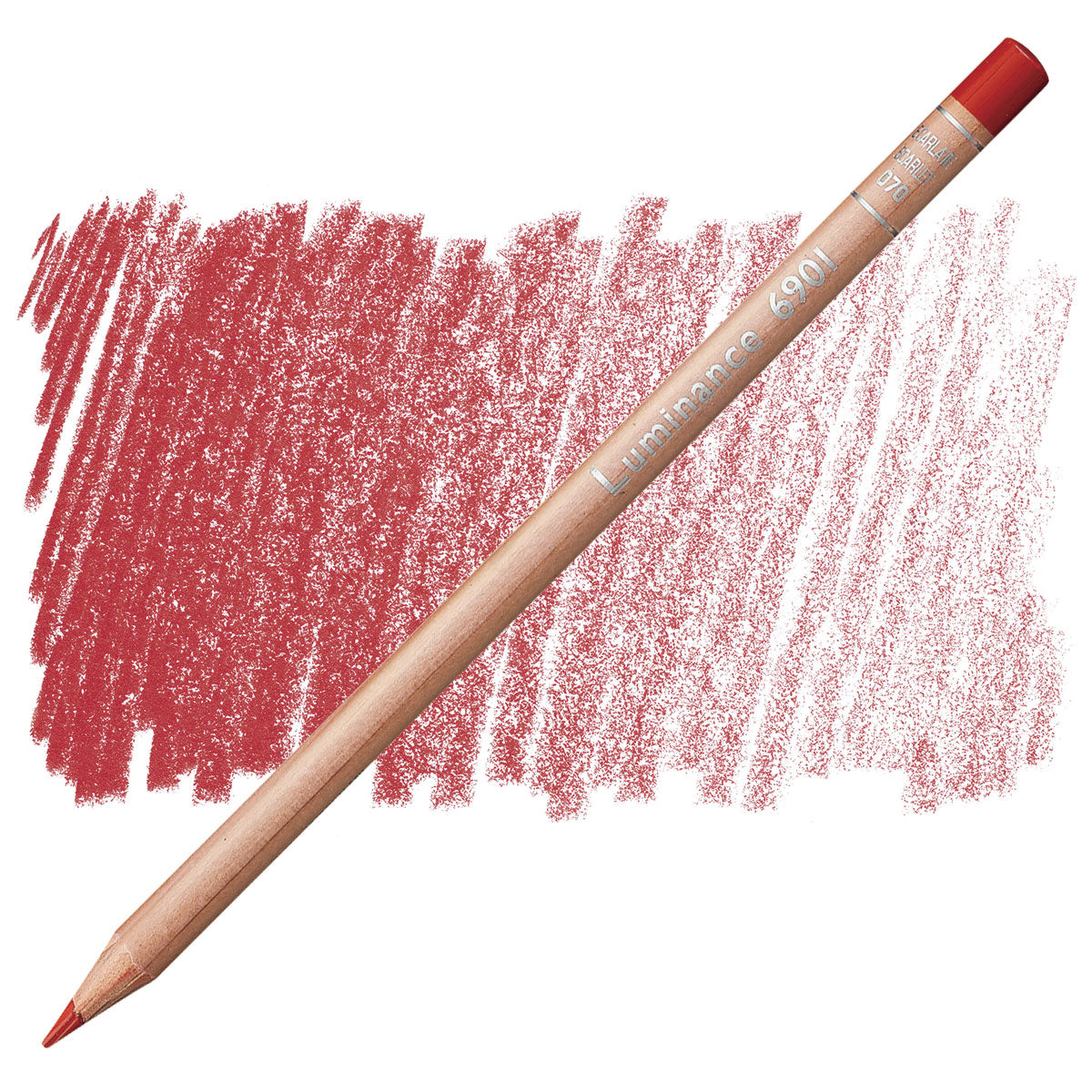 Luminance 6901 070 - Scarlet: lápis e amostra da cor