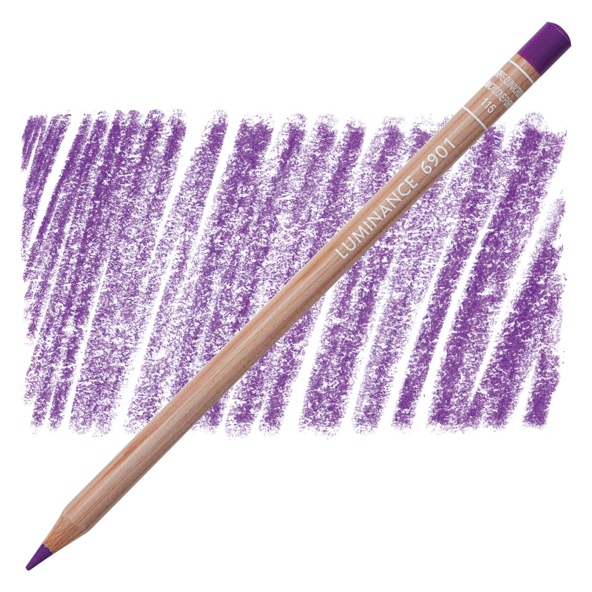 Luminance 6901 115 - Quinacridone Purple: lápis e amostra da cor