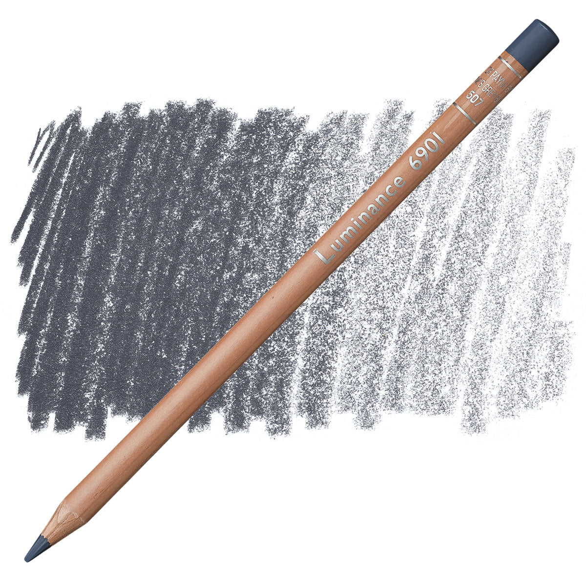 Luminance 6901 507 - Payne's Gray 60%: lápis e amostra da cor