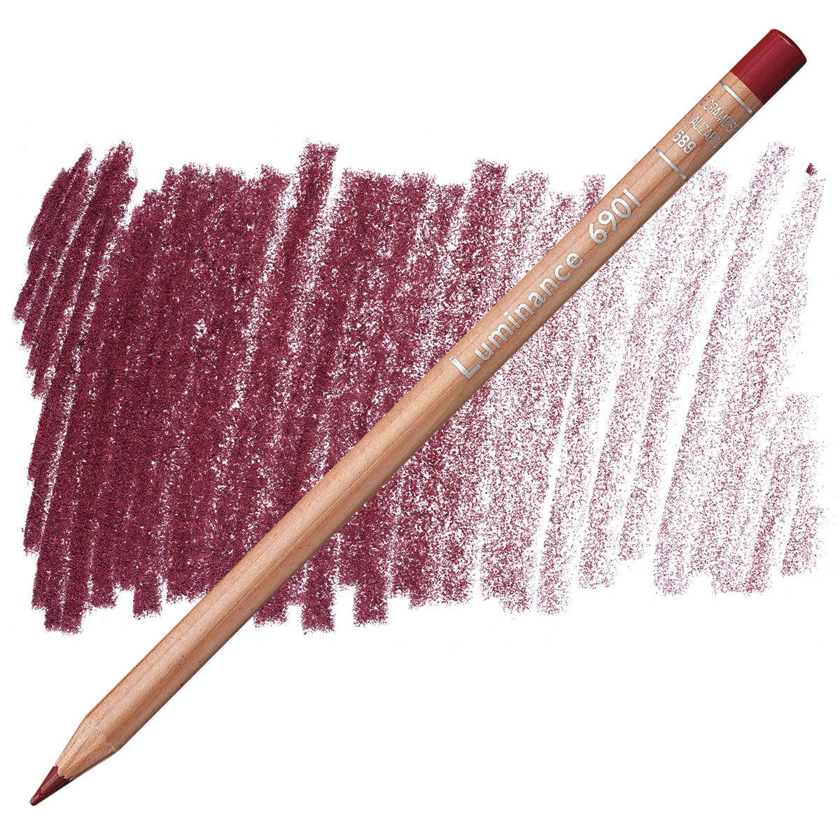 Luminance 6901 589 - Crimson Alizarin Hue: lápis e amostra da cor