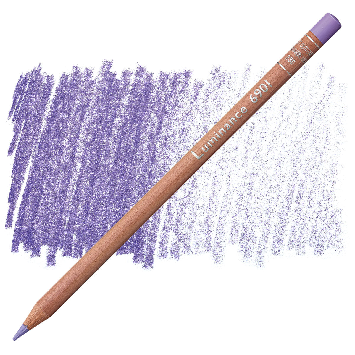 Luminance 6901 630 - Ultramarine Violet: lápis e amostra da cor