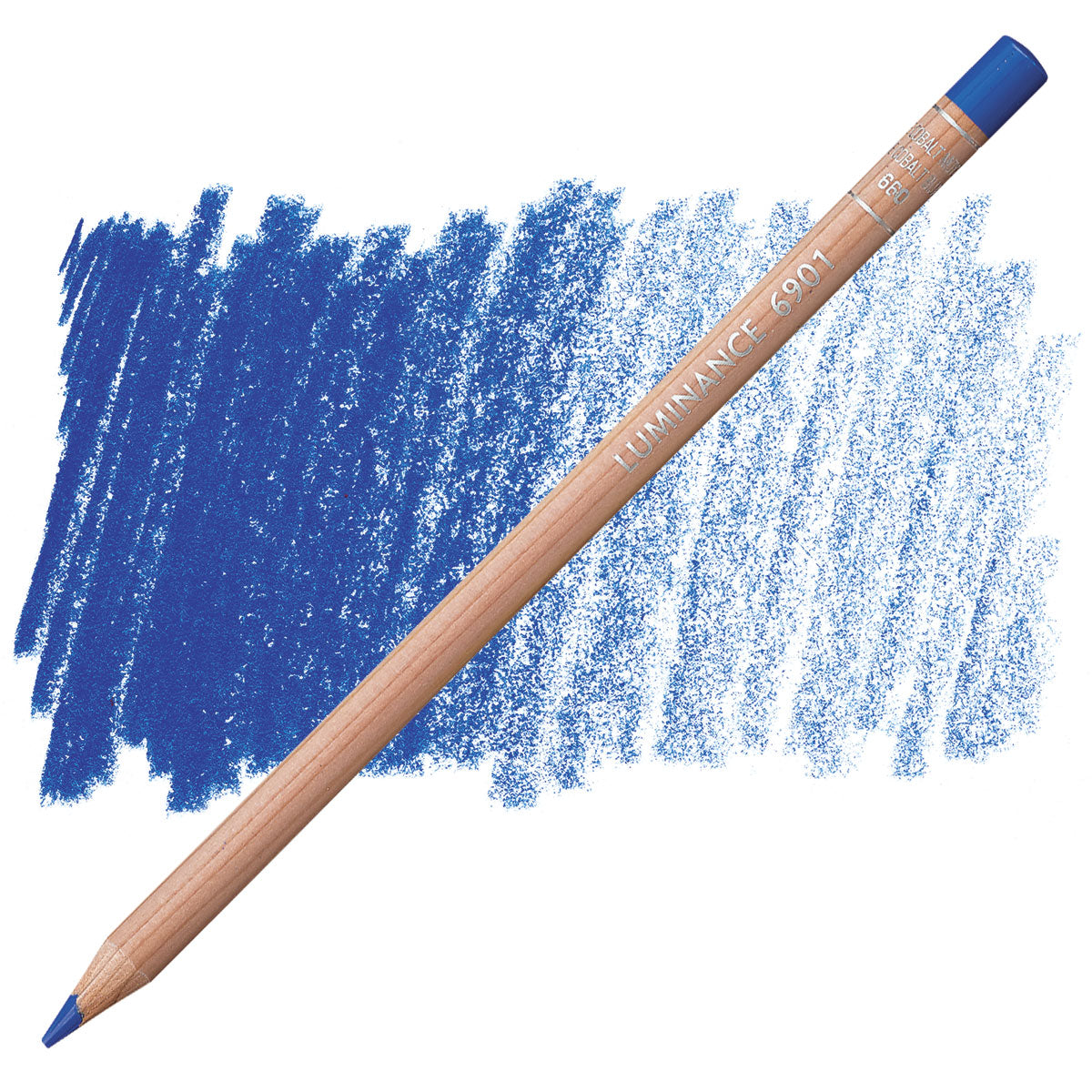 Luminance 6901 660 - Middle Cobalt Blue Hue: lápis e amostra da cor