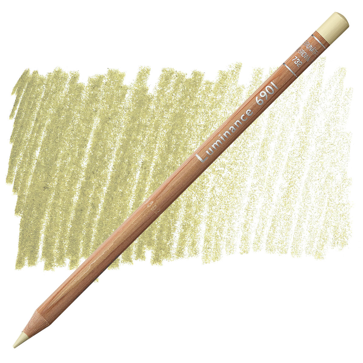 Luminance 6901 732 - Olive Brown 10%: lápis e amostra da cor