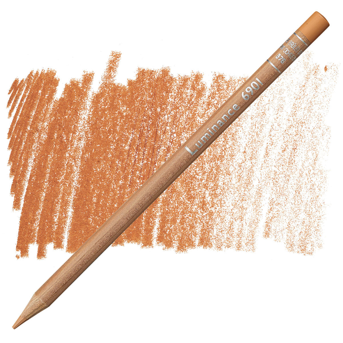 Luminance 6901 876 - Burnt Ochre 50%: lápis e amostra da cor