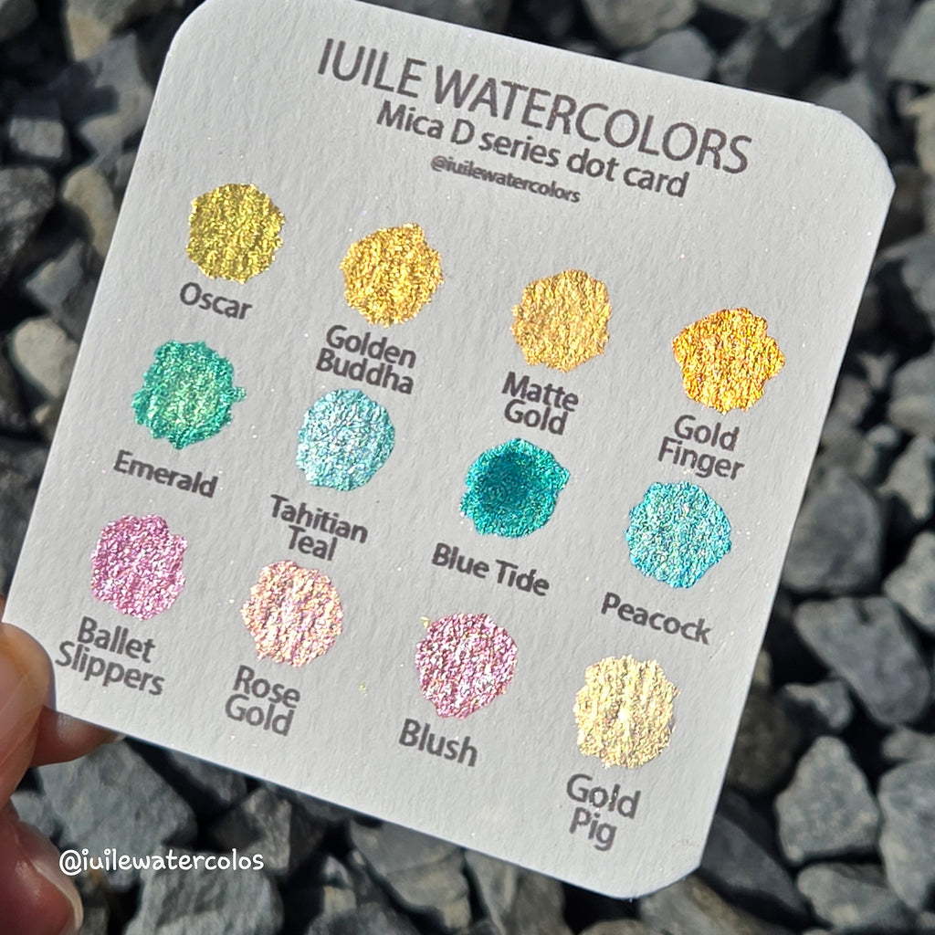 Cartela A de amostras Iuile Mica Dot Card