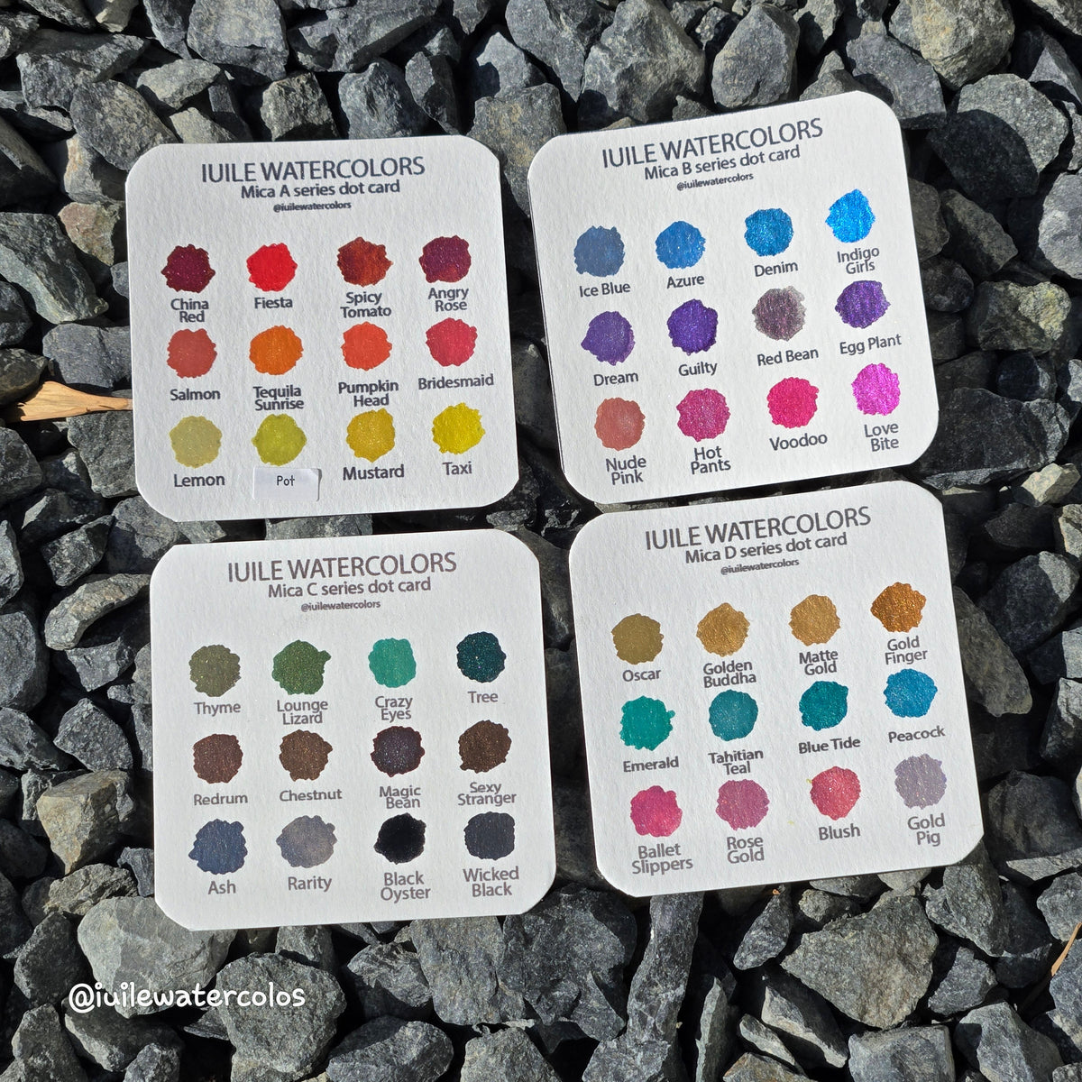 Cores da cartela Iuile Mica Dot Card