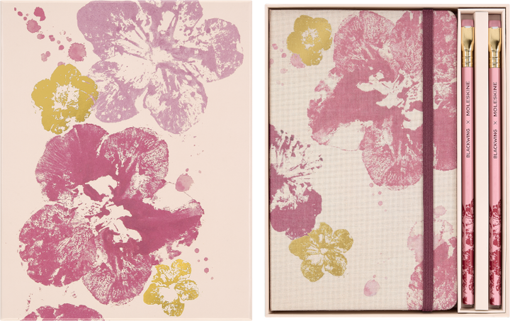 Moleskine Sakura Themed Box com caderno, Cahier e 2 lápis Blackwing