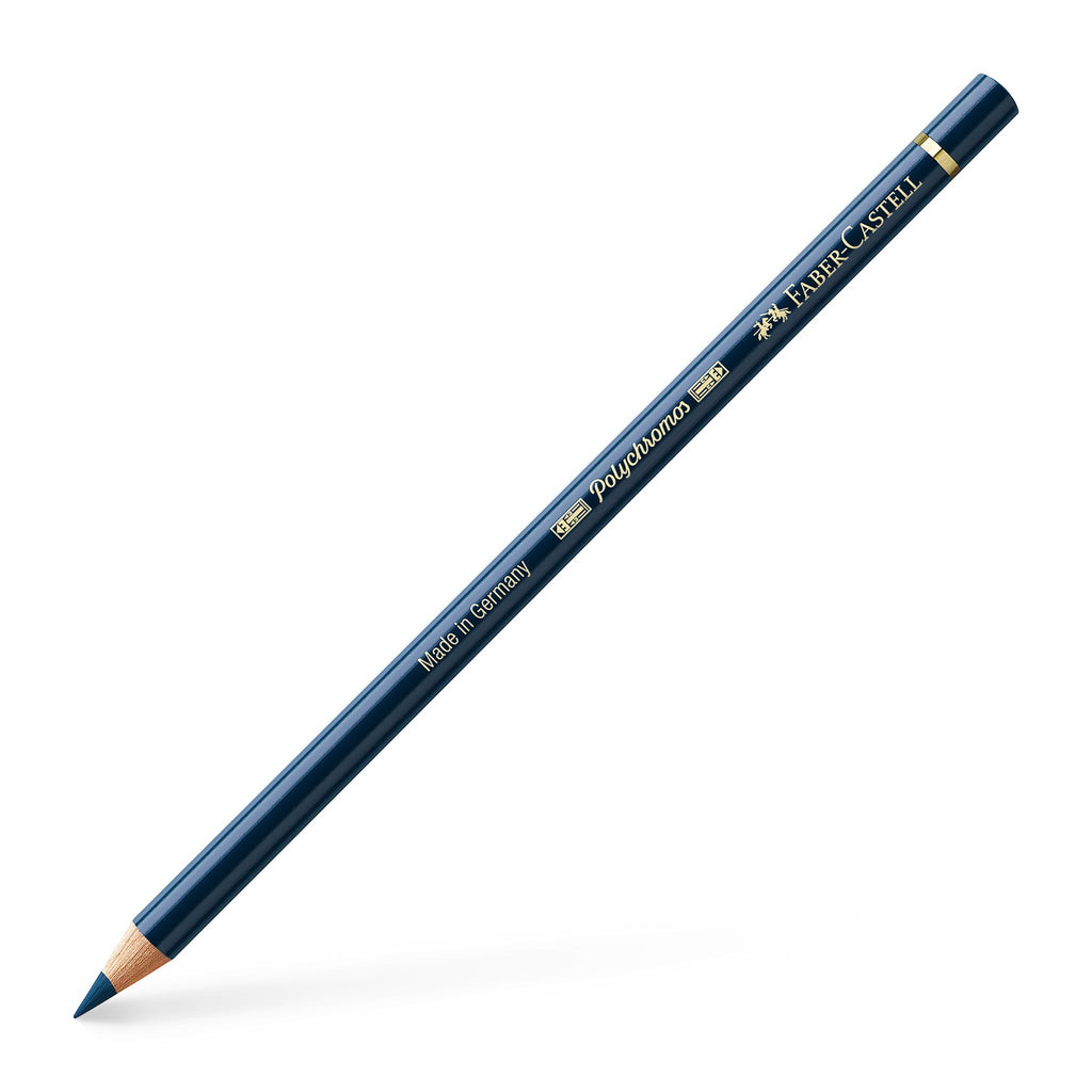 Lápis Polychromos 157 Dark Indigo que compõe o kit Paisagem Urbana; imagem individual sem caixa