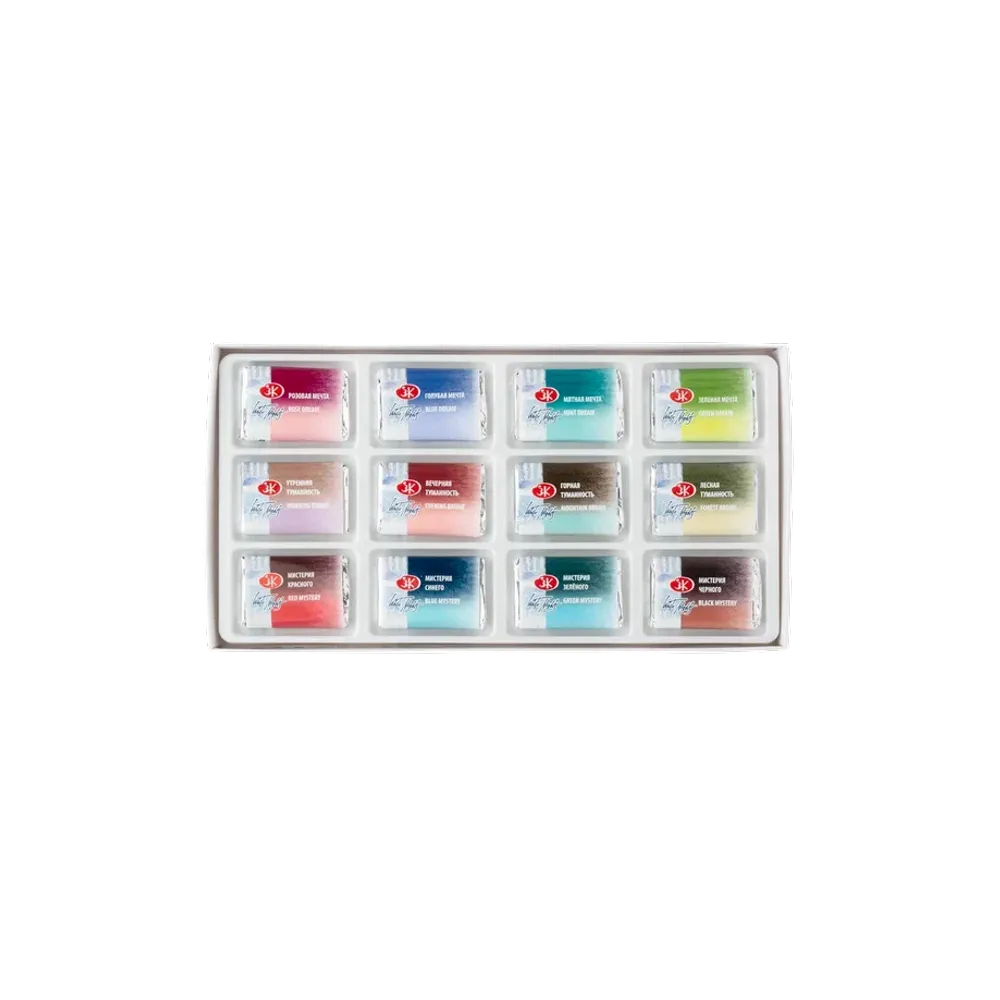 Kit Aquarela White Nights Metamorphoses – 12 Pastilhas, Caixa de Papelão - imagem 2