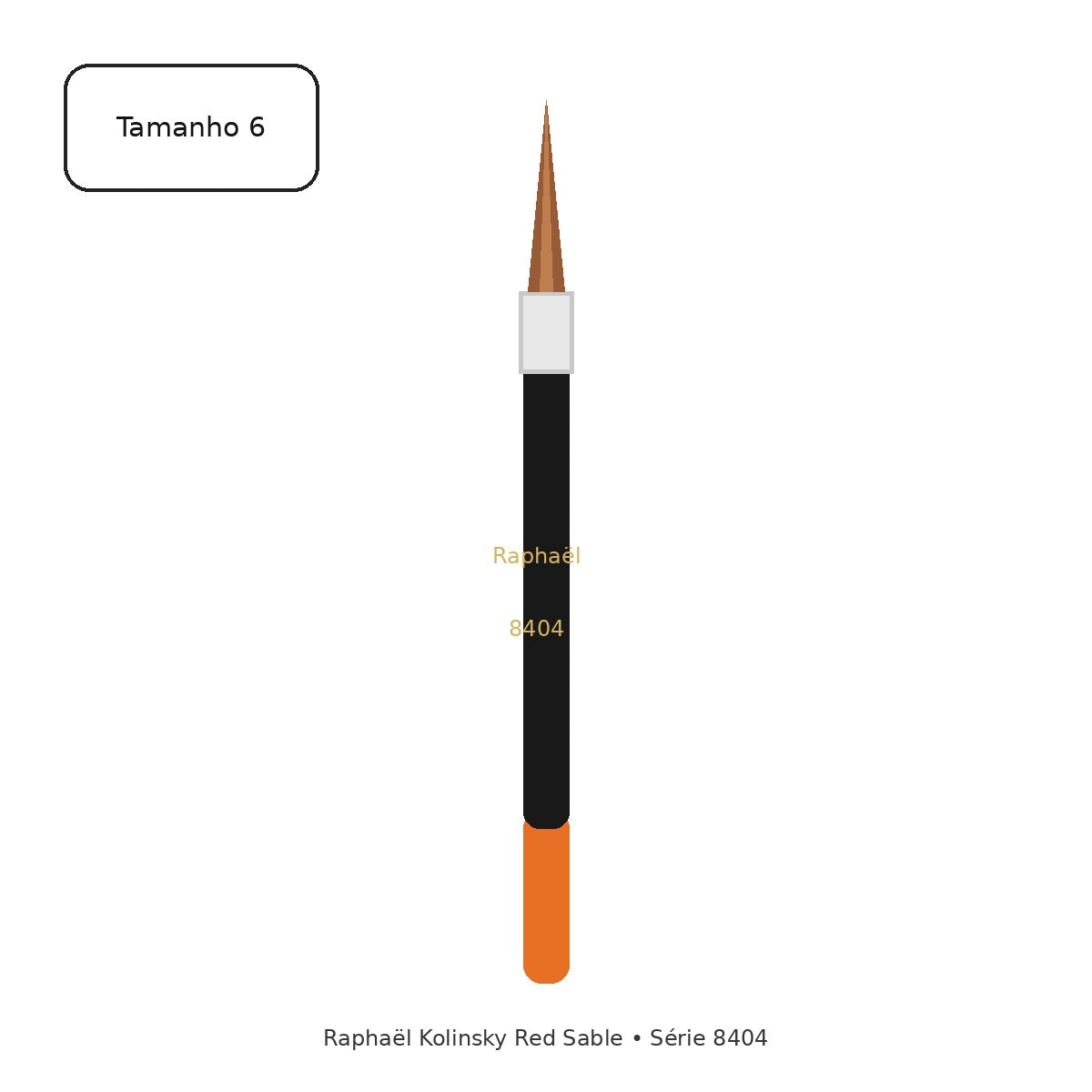Raphaël Kolinsky Red Sable Série 8404 tamanho 6