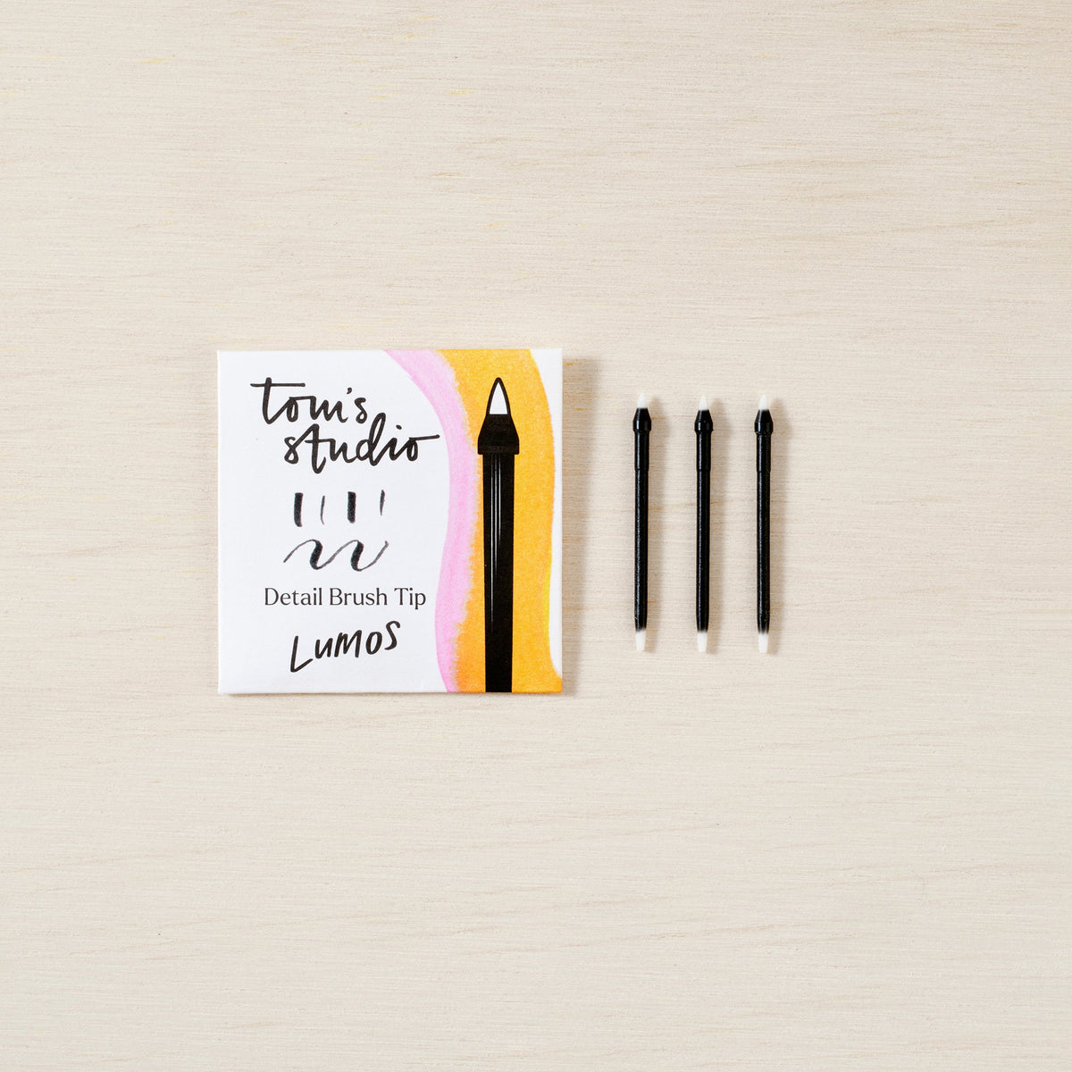 Pacote Tom’s Studio com três pontas Lumos Detail Brush | Pincel de Detalhe