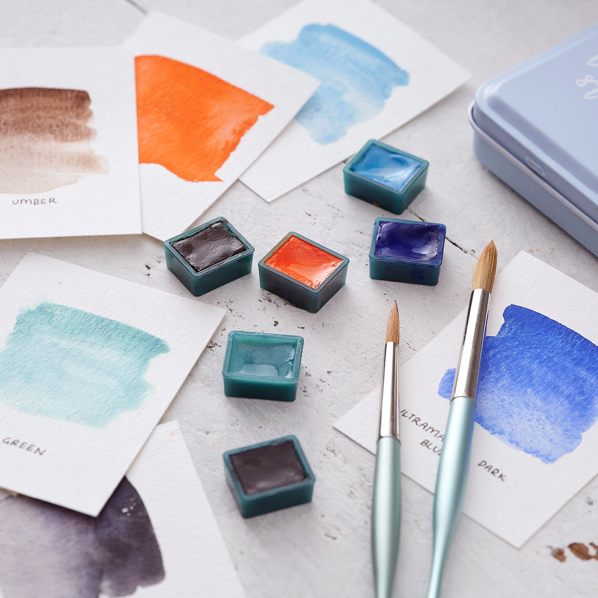 Conjunto de aquarelas Seascape da Tom’s Studio