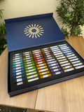 Unison Colour Landscape 72 Small Stick Soft Pastel Set aberto com 72 cores