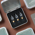 Conjunto Wearingeul com três penas de vidro modulares